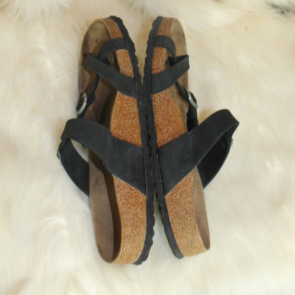 Birkenstock Black sandals with adjustable straps Made in Germany size 40 /9-9.5 - Picture 4 of 8